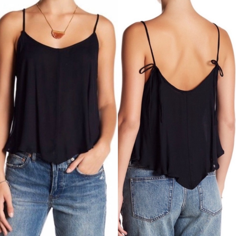 Free People Intimately Crossroads Cami in Black - Size Small